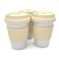Three paper coffee cups N13