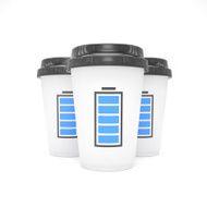 Three paper coffee cups N21