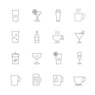 drink icons set N8