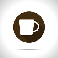 Vector flat color cups on shelf set N36