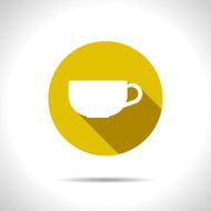 Vector flat color cups on shelf set N37