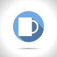 Vector flat color cups on shelf set N38