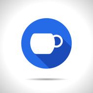 Vector flat color cups on shelf set N39