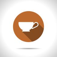 Vector flat color cups on shelf set N40