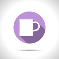 Vector flat color cups on shelf set N41