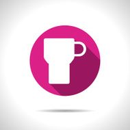 Vector flat color cups on shelf set N42