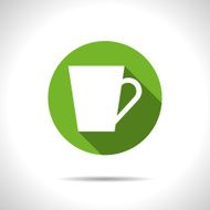 Vector flat color cups on shelf set N43
