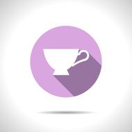 Vector flat color cups on shelf set N44