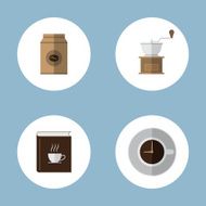 coffee and tea flat icon set N11