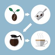 coffee and tea flat icon set N15
