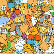 Autumn Seamless Pattern Vector Illustration N2