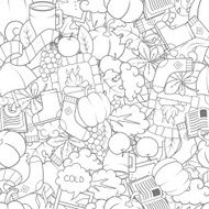 Autumn Seamless Pattern Vector Illustration N4