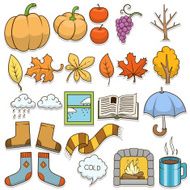 Autumn design elements vector illustration