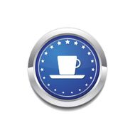 Mug Sign Blue Vector Icon Button