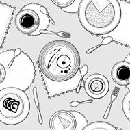 Desserts seamless pattern
