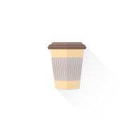 color paper takeaway coffee cup icon illustration