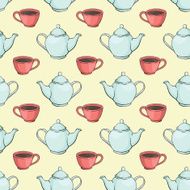 seamless vector tea pattern N2