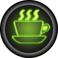 Glowing coffee button
