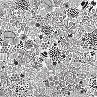 Cute cartoon doodle hipster seamless pattern