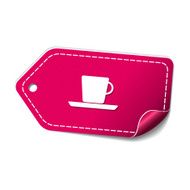 Mug Sign Pink Vector Icon Design N2