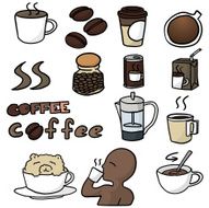 vector set of coffee
