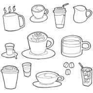 vector set of coffee N4