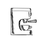 Sketch of an espresso coffee machine