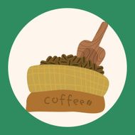 coffee bean theme elements N5