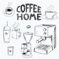 coffee collection - hand drawn illustration