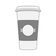 White Cup of Coffee for your Label