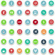 set of round icons information N4