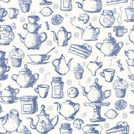 Seamless tea background