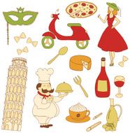 italy colored icons