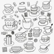 set of cups and mugs