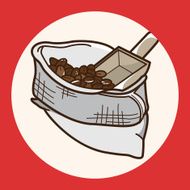 bag of coffee bean theme elements vector eps