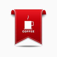 Coffee Sign Red Vector Icon Design