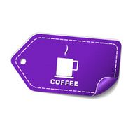 Coffee Sign Violet Vector Icon Design