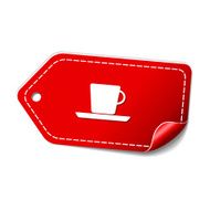 Mug Sign Red Vector Icon Design
