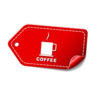 Coffee Sign Red Vector Icon Design N2