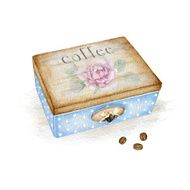 Nice little coffee box Watercolor