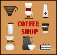 Coffee icons vector N2