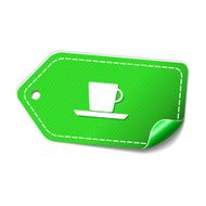 Mug Sign Green Vector Icon Design N2