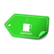 Coffee Sign Green Vector Icon Design
