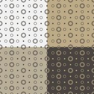 Set of 4 coffee seamless patterns