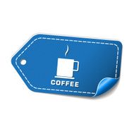 Coffee Sign Blue Vector Icon Design
