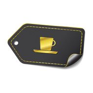 Mug Sign golden Vector Icon Design N2