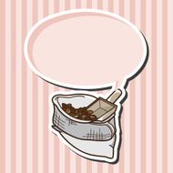 bag of coffee bean theme elements vector eps N2