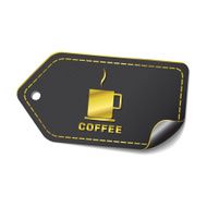 Coffee Sign golden Vector Icon Design N2