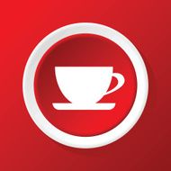 Cup icon on red