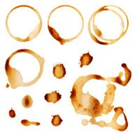 Coffee stain circles Vector N2